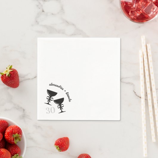 Champagne Bow Serviette (Beispiel)