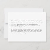 Champagne Bow Winter Neutral Elegant Dankeskarte (Rückseite)