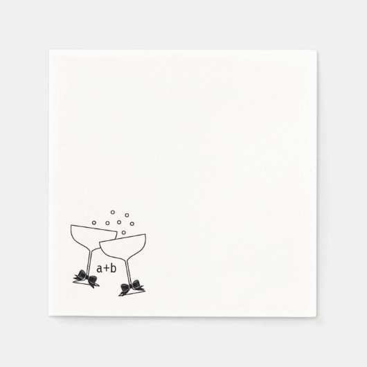 Champagne Bows Serviette (Vorderseite)