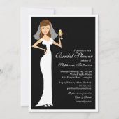 Champagne-Brautparty-Feier-Einladung Einladung (Vorderseite)