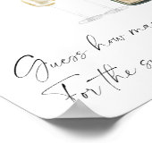 Champagne-Brautparty - wie viele Küsse Poster (Ecke)