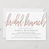 Champagne Bridal Brunch Einladung mit Glitzer (Vorderseite)