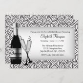 Champagne Bridal Dusche Einladung (Vorne/Hinten)