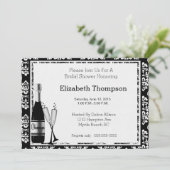 Champagne Bridal Dusche Einladung (Stehend Vorderseite)