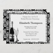 Champagne Bridal Dusche Einladung (Vorne/Hinten)