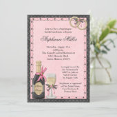 Champagne Bridal Dusche Einladung (Stehend Vorderseite)