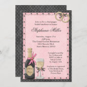 Champagne Bridal Dusche Einladung (Vorne/Hinten)