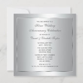 Champagne Brillen 25. Hochzeitstag Einladung (Rückseite)