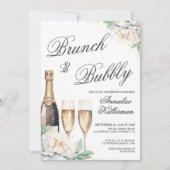 Champagne Brunch And Bubbly Bridal Shower Einladung (Vorderseite)