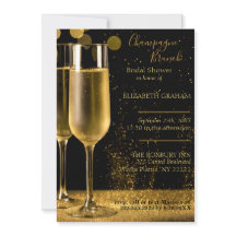 Champagne Brunch Bridal Dusche Einladung