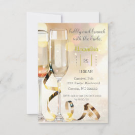 Champagne Brunch Bridal Dusche Einladung