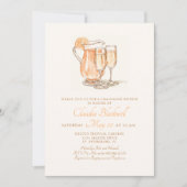 Champagne Brunch Bridal Dusche Einladung (Vorderseite)