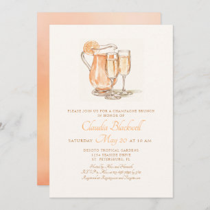 Champagne Brunch Bridal Dusche Einladung