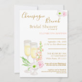 Champagne Brunch Bridal Dusche Einladung (Vorderseite)
