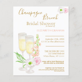 Champagne Brunch Bridal Dusche Einladung Budget