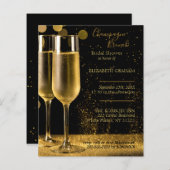 Champagne Brunch Bridal Shower Invitation Budget (Vorne/Hinten)