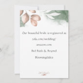 Champagne brunch bridal shower invitation einladung (Rückseite)