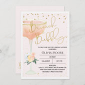 Champagne Brunch Bubbly Bridal Dusche Einladung (Vorne/Hinten)