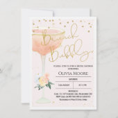 Champagne Brunch Bubbly Bridal Dusche Einladung (Vorderseite)