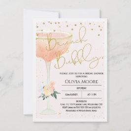 Champagne Brunch Bubbly Bridal Dusche Einladung