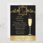 Champagne Brunch Stipendium Fundraiser Einladung (Vorderseite)