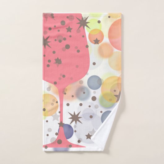 Champagne Bubbles Badhandtuch Set (Handtuch)