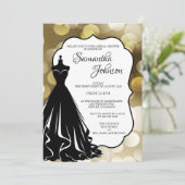 Champagne Bubbles Bridal Dusche Einladung (Stehend Vorderseite)