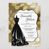 Champagne Bubbles Bridal Dusche Einladung (Vorne/Hinten)