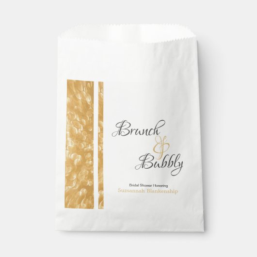 Champagne Bubbles Brunch Bubbly Brautparty Geschenktütchen (Vorderseite)