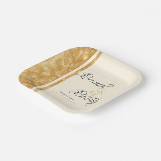 Champagne Bubbles Brunch Bubbly Brautparty Pappteller (Gewinkelt)