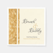 Champagne Bubbles Brunch Bubbly Brautparty Serviette (Vorderseite)