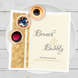 Champagne Bubbles Brunch Bubbly Brautparty Serviette