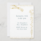 Champagne Bubbles Einladung (Rückseite)