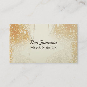 Champagne Bubbles Gold Tan Business Card Visitenkarte