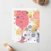 Champagne Bubbles Mitteilungskarte (Vorderseite/Rückseite Beispiel)