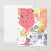 Champagne Bubbles Mitteilungskarte (Vorne/Hinten)