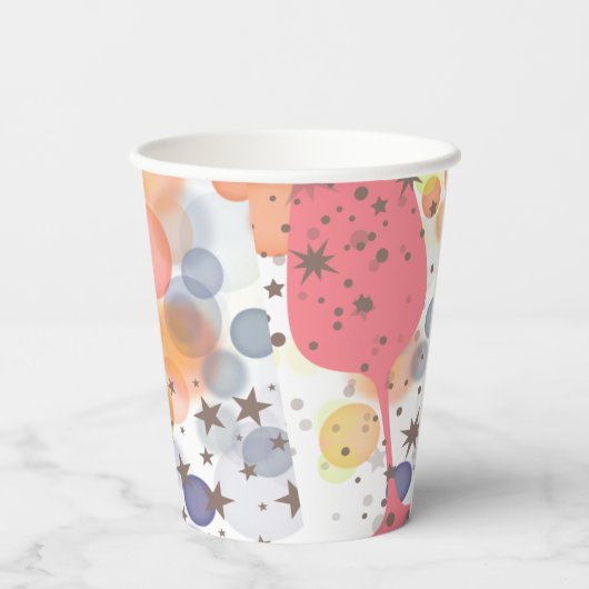 Champagne Bubbles Pappbecher (Rückseite)