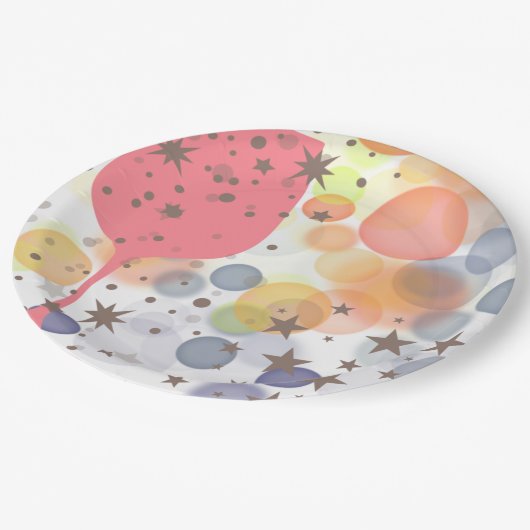 Champagne Bubbles Pappteller (Schrägansicht)