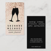 Champagne Bubbles | Prost Visitenkarte (Vorne/Hinten)