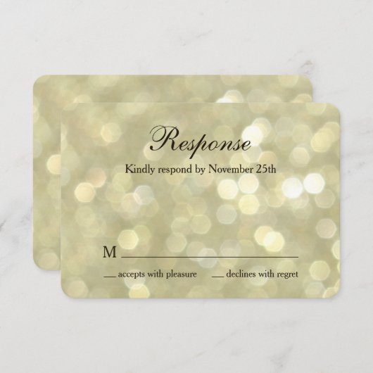 Champagne Bubbles UAWG RSVP Karte (Vorne/Hinten)