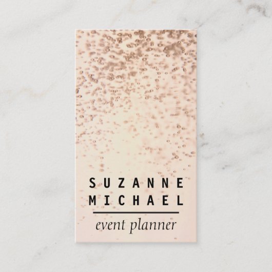 Champagne Bubbles Visitenkarte (Vorderseite)