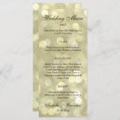 Champagne Bubbles Wedgemenü Menükarte (Vorne/Hinten)