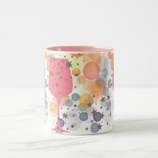 Champagne Bubbles Zweifarbige Tasse (Mittel)