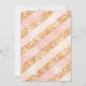 Champagne Bubbly & Gold Glitter Bridal Shower Einladung (Rückseite)