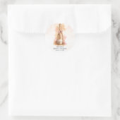 Champagne Bubbly & Gold Glitter Bridal Shower Runder Aufkleber (Tasche)