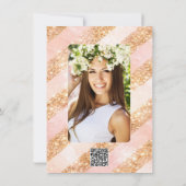 Champagne Bubbly & Gold Glitter Thank You Card Einladung (Rückseite)