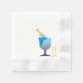 Champagne Bucket Paper Napkins Serviette