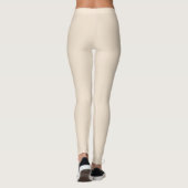 Champagne Buff Off-white Solid Color SW 0045 Leggings (Rückseite)
