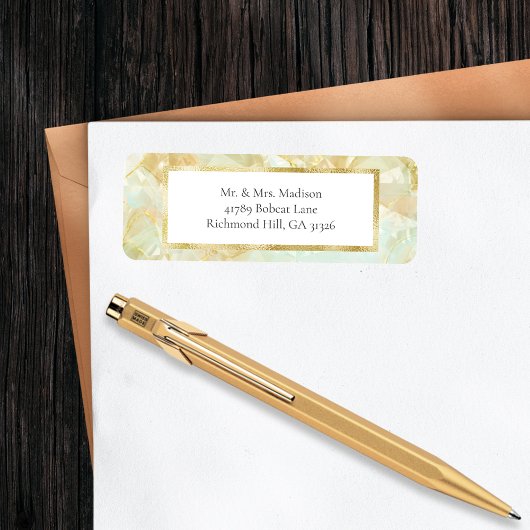 Champagne Burst Crystal Rücksendeadressen-Aufklebe