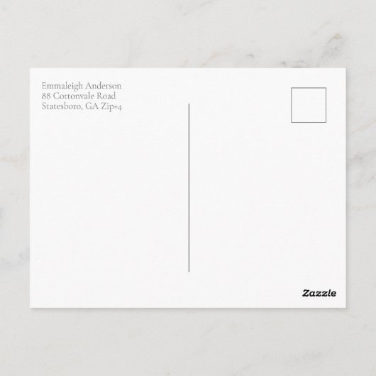 Champagne Burst Crystal Save the Date Postkarte (Rückseite)